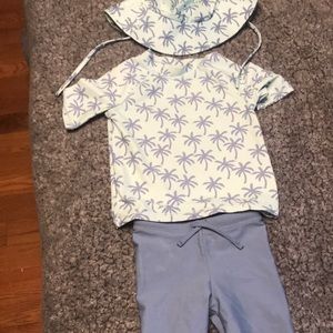 Hat, top&shorts. Swimsuit